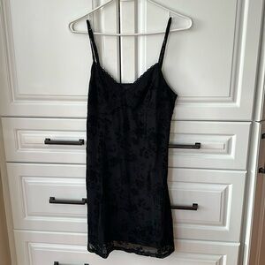 Cider Black Lace Slip‎ Dress